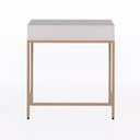 Ver imagem 4 de Escrivaninha Square 1 Gaveta 100% MDF Pés de Metal 70cm x 48cm Off White Suave