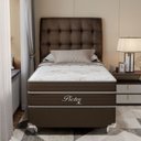 Ver imagem 6 de Cama Box Solteirão Mola Ensacada 108CMX71CMX198CM Pictor Montreal Bege/Marrom