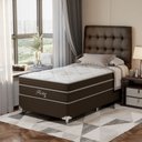 Ver imagem 1 de Cama Box Solteirão Mola Ensacada 108CMX71CMX198CM Pictor Montreal Bege/Marrom
