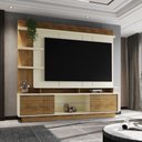 Ver imagem 1 de Estante Painel Home para Tv 65" Vinhedos Off White/amêndoa- Mabe Magazine