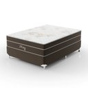 Ver imagem 1 de Cama Box Casal 138x188x71cm Molas Ensacadas Pictor Montreal Marrom/Bege