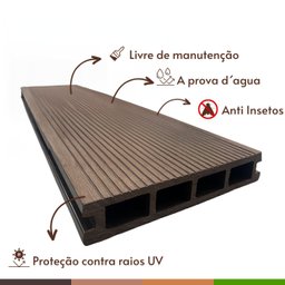 Deck Régua em Wpc Cor Ipê 0,406m² (2,90m X 14cm) - 5