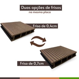Deck Régua em Wpc Cor Ipê 0,406m² (2,90m X 14cm) - 6