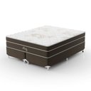 Ver imagem 1 de Cama Box Queen 158x198x71cm Molas Ensacadas Pictor Montreal Marrom/Bege