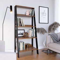 Estante para Livros Escada 140cmx61cm 4 Prateleiras Tok Yescasa - 2