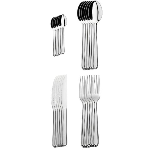 Faqueiro Inox Turim 24 Peças - 5111142 - Brinox Faqueiro Inox Turim 24 Peças - 5111/142 - Brinox