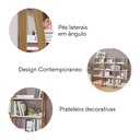 Ver imagem 3 de Estante para Livros Escada 140cmx61cm 4 Prateleiras Tok Yescasa