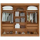 Ver imagem 2 de Guarda-roupas Casal Nice 3 Portas 1 Espelho 4 Gavetas Flex com Pés Amendoa Clean Off White