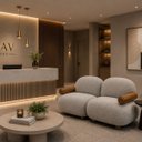Ver imagem 2 de Sofá Leaf 180 cm 2 Lugares Orgânico Luxo Sala de Estar:Bouclê Cinza