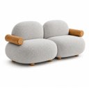 Ver imagem 4 de Sofá Leaf 180 cm 2 Lugares Orgânico Luxo Sala de Estar:Bouclê Cinza