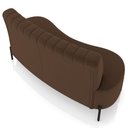 Ver mais imagens de Sofá Chaise 2 Lugares Sala Living 160cm Pés Industrial Cayman K01 Veludo Marrom - Lyam Decor