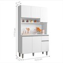 Ver mais imagens de Armário de Cozinha Udine 6 Portas Branco