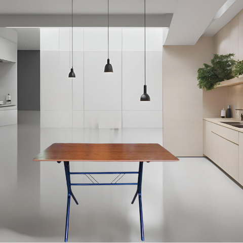 Mesa Moema 120x70 Imbuia Base Preta