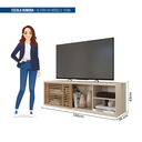 Ver imagem 7 de Rack Suspenso para TV até 55 Polegadas 136cm em BP Porta Ripada Multiverso 