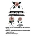 Ver imagem 4 de Kit para Banheiro 4 Peças em Ferro com Rosas:rosa