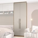 Ver imagem 2 de Guarda Roupa Modulado 02 Portas com Colmeia 234cm Setiba - Carvalho/offwhite
