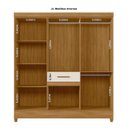 Ver imagem 5 de Guarda-Roupas Casal 8 Portas 1 Gaveta com Espelho Portugal Off White/Freijó