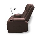 Ver imagem 5 de Poltrona do Papai Lift Reclinável Massagem Aquecimento Austin Usb Led Suporte para Celular Pu Marrom