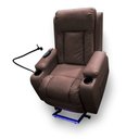 Ver imagem 4 de Poltrona do Papai Lift Reclinável Massagem Aquecimento Austin Usb Led Suporte para Celular Pu Marrom