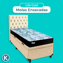 Ver imagem 4 de Kit Cabeceira + Cama Box Bau + Colchão Solteiro Molas Ensacadas Life Gold Paropas