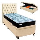 Ver imagem 1 de Kit Cabeceira + Cama Box Bau + Colchão Solteiro Molas Ensacadas Life Gold Paropas
