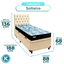 Ver imagem 3 de Kit Cabeceira + Cama Box Bau + Colchão Solteiro Molas Ensacadas Life Gold Paropas