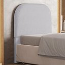 Ver imagem 3 de Cabeceira Cama Box 100cm Orgânica Lanna W01 Linho Cinza - Lyam Decor