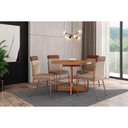 Ver imagem 1 de Mesa Sala Jantar Átria 100cm + 4 Cadeiras Duo Rose Carraro