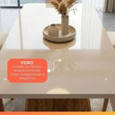 Ver imagem 7 de Conjunto Sala de Jantar Mesa 1,60m com Vidro Anjos 6 Cadeiras Linho Milano Viero Madeirado - Creme
