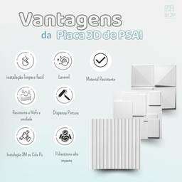 Kit 5 Placas Decoração Revestimento Flexivel Parede 3d Pvc Modelos:tijolinho Retro - 3