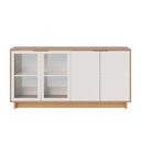 Ver imagem 6 de Buffet Aparador Gunga Decorativo 160cm Mdf Portas de Vidro Offwhite/freijó G73 - Gran Belo