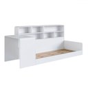 Ver imagem 2 de Cama Solterio Infanto Juvenil com Escrivaninha para Estudo e Estante Branco - Completa Móveis