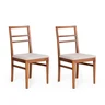 Kit 2 Cadeiras Madeira Maciça Assento Estofado Zuzu - 1