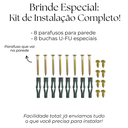 Ver imagem 3 de Kit 4 Mãos Francesas Tipo Suporte Prateleira Estruturado Fixação de Parede Aço
