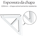 Ver imagem 6 de Kit 4 Mãos Francesas Tipo Suporte Prateleira Estruturado Fixação de Parede Aço