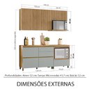 Ver imagem 3 de Cozinha Modulada Rainha com 4 Peças 4 Portas 5 Gavetas Ripado em Mdf 190cm de Largura Nesher