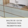 Cozinha Modulada Rainha com 4 Peças 4 Portas 5 Gavetas Ripado em Mdf 190cm de Largura Nesher - 6