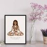 Quadro Yoga Is Not A Work Out 33x24cm - com vidro:Madeira branca - 1