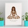 Quadro Yoga Is Not A Work Out 33x24cm - com vidro:Madeira branca - 2