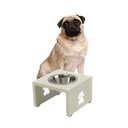 Ver imagem 2 de Comedouro Elevado Individual Cão Porte P Branco