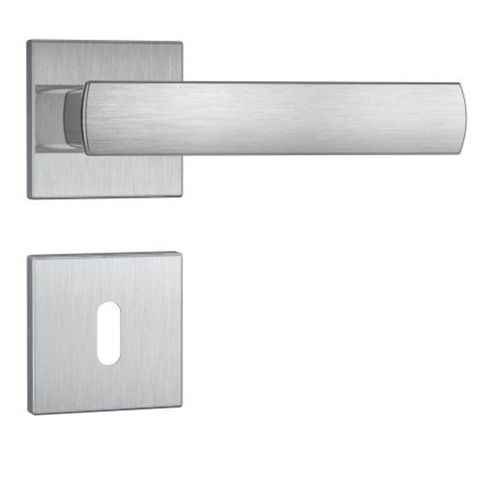 Fechadura Porta Interna 813/35 Roseta Quadrada Escovado Broca 40mm Stam