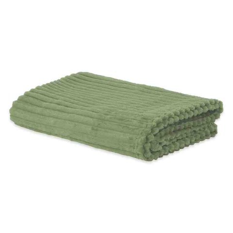 Peseira Flannel Corduroy Casal 1,94 X 0,80 Verde Malta Niazitex