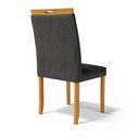 Ver imagem 5 de Kit com 4 Cadeiras Sara Madeira Maciça Estofadas para Mesa de Jantar Courino Preto 503