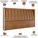 Ver imagem 4 de Cabeceira Cama Box Casal Estofada com LED 140cm Moan P05 Couríssimo Whisky - Lyam Decor