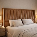 Ver imagem 3 de Cabeceira Cama Box Casal Estofada com LED 140cm Moan P05 Couríssimo Whisky - Lyam Decor