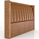 Ver imagem 6 de Cabeceira Cama Box Casal Estofada com LED 140cm Moan P05 Couríssimo Whisky - Lyam Decor