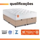 Ver imagem 5 de Cama Box Baú Colchão Casal King Molas Ensacadas Real 193x203x68cm Branco / Bege Inducol