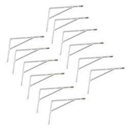 Kit Suporte Prateleira com 12 Pçeas em Aço Mão Francesa 15x20 - 1