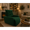 Ver imagem 2 de Poltrona Graça Cadeira Papai Mamãe Idoso Reclinável e Retrátil Verde