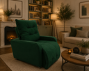 Ver imagem 2 de Poltrona Graça Cadeira Papai Mamãe Idoso Reclinável e Retrátil Verde